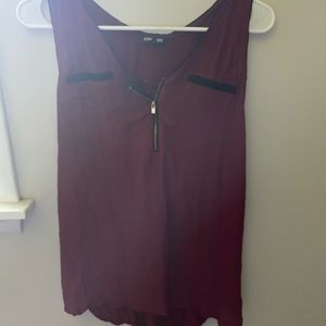 Express Red Zipper Tank